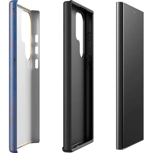 Barbados Flag Dark Wood Galaxy S23 Ultra Pro Case